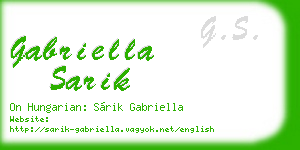 gabriella sarik business card